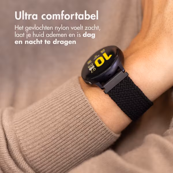 imoshion Nylon geweven bandje Samsung Galaxy Watch 7 40/44 mm - Zwart