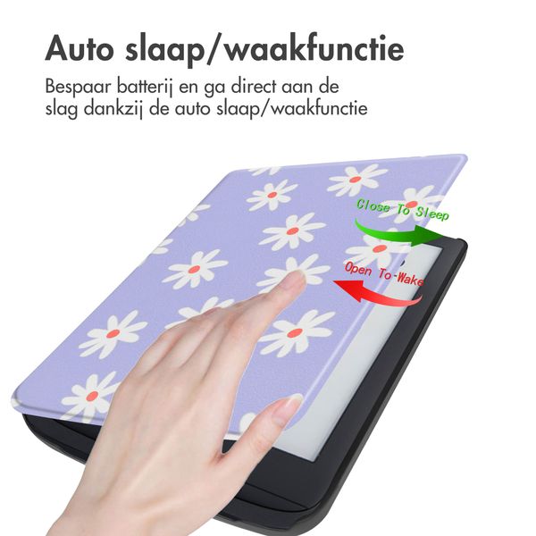 imoshion Design Slim Hard Case Bookcase Pocketbook Touch Lux 5 / HD 3 / Basic Lux 4 / Vivlio Lux 5 - Flowers Distance