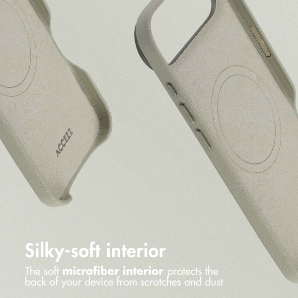 Accezz Leather Back Cover with MagSafe Apple iPhone Air - Light Grey