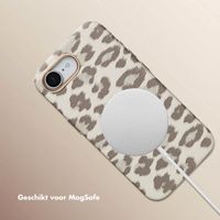 Selencia Sabi Backcover Panterprint met MagSafe Apple iPhone 17e / 16e - Soft Ivory