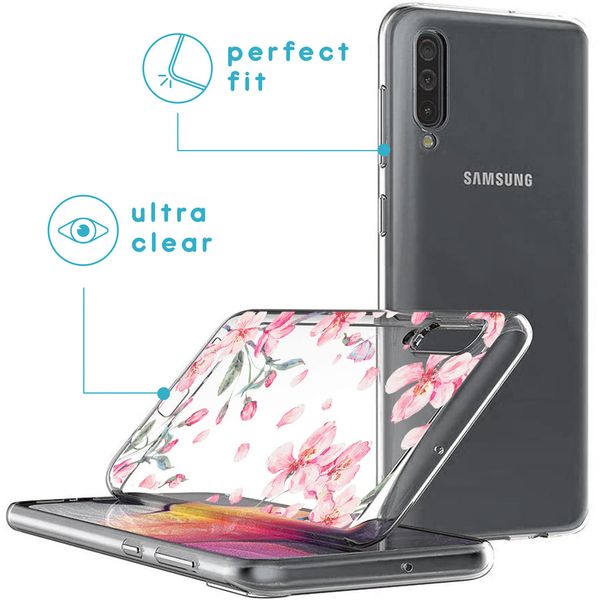 imoshion Design hoesje Samsung Galaxy A50 / A30s - Bloem - Roze