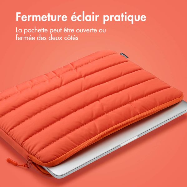 imoshion Puffer Laptop hoes 13-14 inch - Laptopsleeve - Apricot Crush Orange