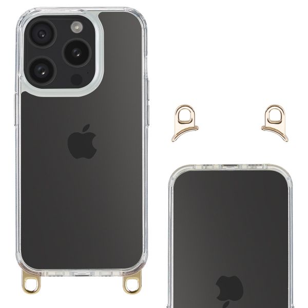 Selencia Backcover met afneembare haakjes Apple iPhone 15 Pro - Transparant
