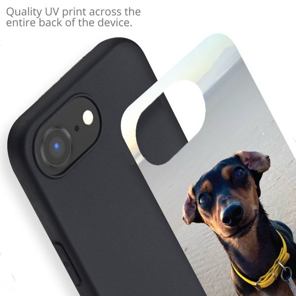 Ontwerp je eigen gel hoesje Apple iPhone 16e - Zwart