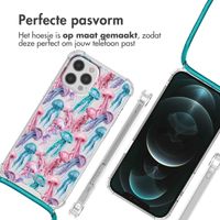 imoshion Design hoesje met koord Apple iPhone 12 (Pro) - Jellyfish Watercolor