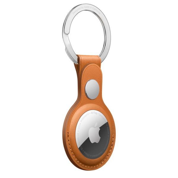 Apple Leather Key Ring Apple AirTag - Golden Brown