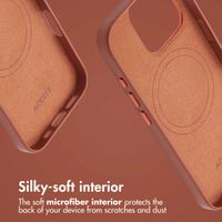Accezz Leather Back Cover with MagSafe Apple iPhone 16 Pro - Sienna Brown