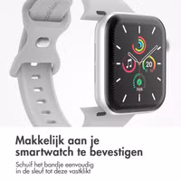 imoshion Siliconen⁺ bandje Apple Watch Series 1 t/m 11 / SE / Ultra (44/45/46/49 mm) - Maat M/L - Fog