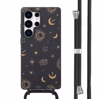 imoshion Siliconen design hoesje met koord Samsung Galaxy S25 Ultra - Sky Black