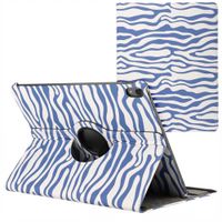 imoshion 360° Draaibare Design Bookcase Apple iPad Pro 13 (2025) M5 / (2024) M4 - White Blue Stripes