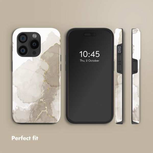 Selencia Vivid Back Cover with MagSafe Apple iPhone 15 Pro - Marble Light Brown