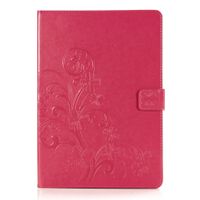 Klavertje Bloemen Bookcase iPad 6 (2018) 9.7 inch / iPad 5 (2017) 9.7 inch - Fuchsia