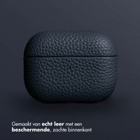 Accezz Echt Leren Case AirPods Pro 2 - Donkerblauw