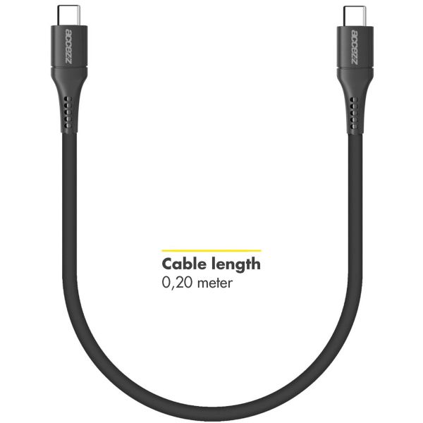 Accezz USB-C naar USB-C kabel Samsung Galaxy S21 FE - 0,2 meter - Zwart