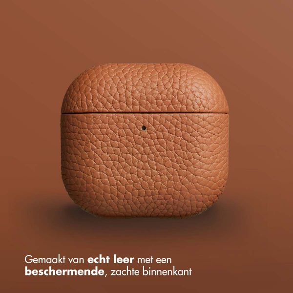 Accezz Echt Leren Case Apple AirPods 4 - Cognac
