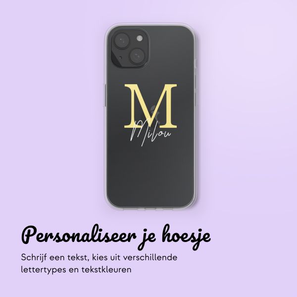 Hoesje met eigen foto en/of tekst Apple iPhone 15 - Letter
