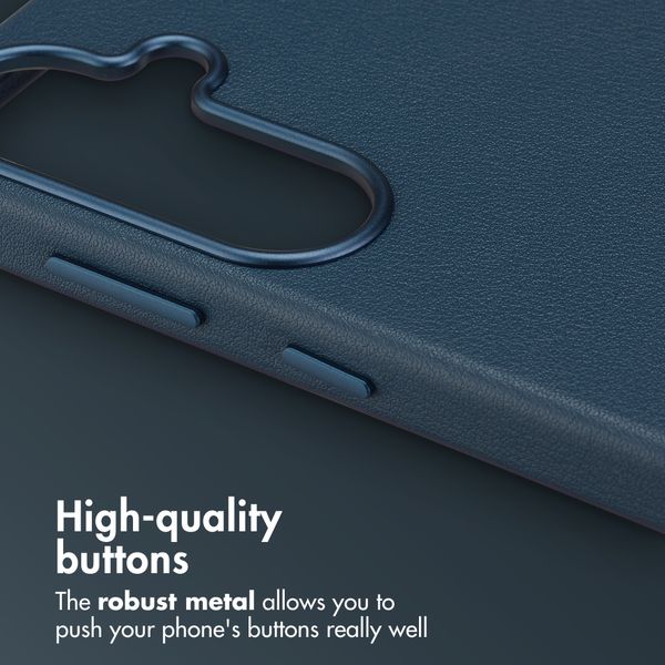 Accezz Leather Back Cover with MagSafe Samsung Galaxy S26 Plus - Nightfall Blue