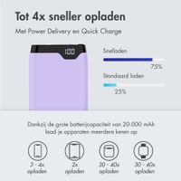 imoshion Powerbank 20.000 mAh - Quick Charge en Power Delivery - Lila