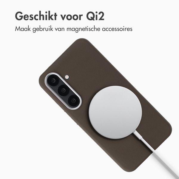Accezz Mesh Backcover met MagSafe Samsung Galaxy S25 / S24 - Bruin