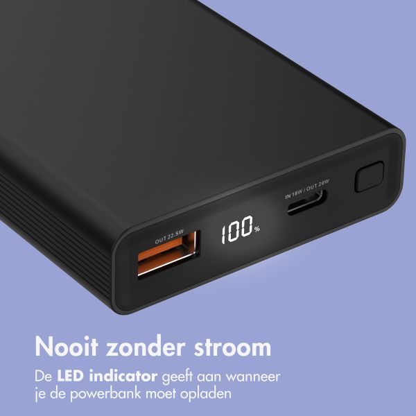 imoshion Ultra Series Aluminium Powerbank 10.000 mAh - Quick Charge en Power Delivery - Black