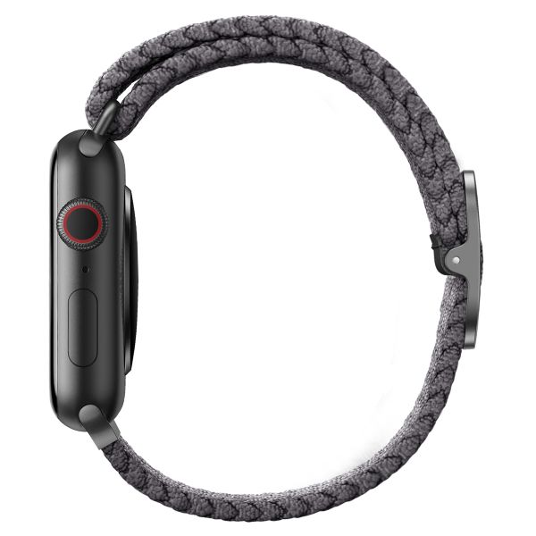 Uniq Aspen Braided bandje Apple Watch Series 1 t/m 11 / SE / Ultra (44/45/46/49 mm) - Granite Grey