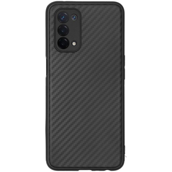 Carbon Softcase Backcover Oppo A74 (5G) / A54 (5G) - Zwart