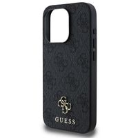 Guess 4G Metal Logo Backcover MagSafe Apple iPhone 15 Pro - Zwart