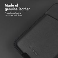 Accezz Leather Card Holder - Compatible with MagSafe and Qi2 - Onyx Black