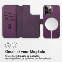 Accezz Leather Bookcase 2-in-1 met MagSafe Apple iPhone 15 Pro Max - Heath Purple