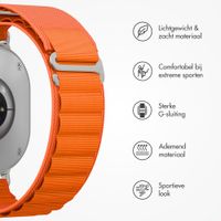 Accezz Nylon Alpine bandje Samsung Galaxy Watch 9 (40/44mm) / Watch 8 (40/44mm) / Classic (46mm) - Oranje