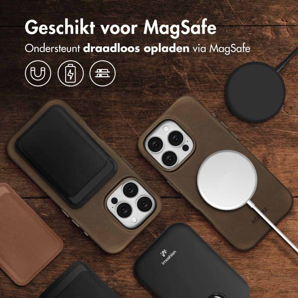 Accezz Vintage Leather Magsafe Backcover Apple iPhone 16 Pro - Rustic Brown