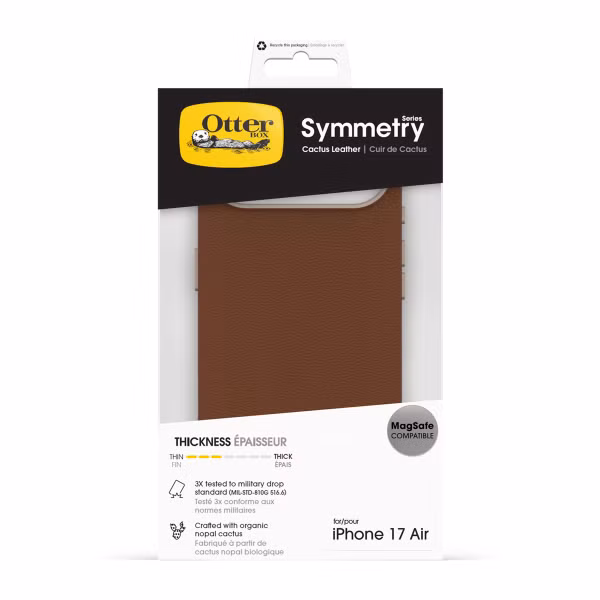 OtterBox Symmetry Cactus leren Backcover met MagSafe Apple iPhone Air - Desert Sadle