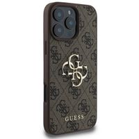 Guess 4G Metal Logo Backcover Apple iPhone 16 Pro - Bruin