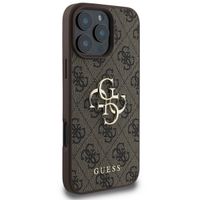 Guess 4G Metal Logo Backcover iPhone 16 Pro - Bruin