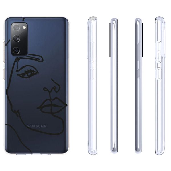 imoshion Design hoesje Samsung Galaxy S20 FE - Line Art Woman Black