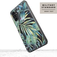 Selencia Zarya Fashion Extra Beschermende Backcover Samsung Galaxy A13 (4G) - Green Jungle Leaves