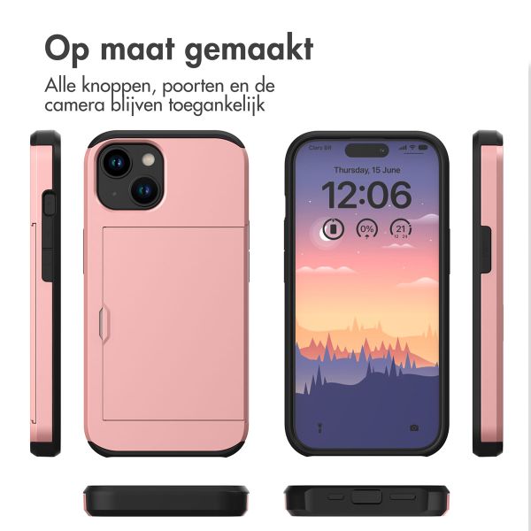 imoshion Backcover met pasjeshouder Apple iPhone 15 - Rosé Goud