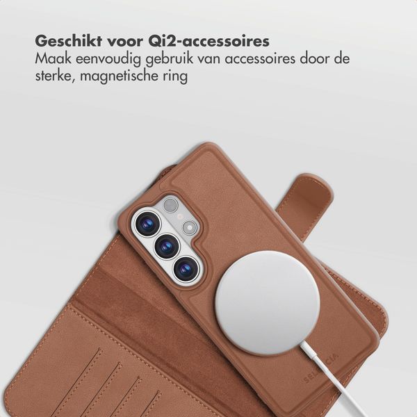 Selencia Olyn Uitneembare Bookcase met MagSafe Samsung Galaxy S26 Ultra - Bruin