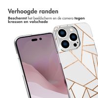 imoshion Design hoesje iPhone 14 Pro - Grafisch Koper / Wit