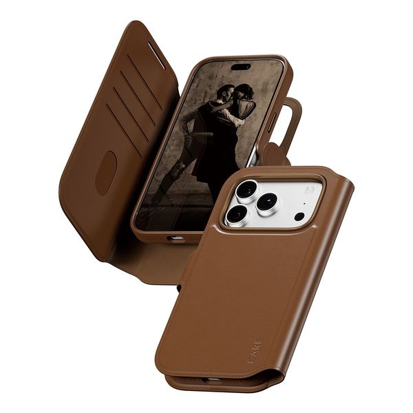 CARE by PanzerGlass Tango 2 in 1 Wallet Case MagSafe Apple iPhone 18 Pro / 17 Pro - Bruin