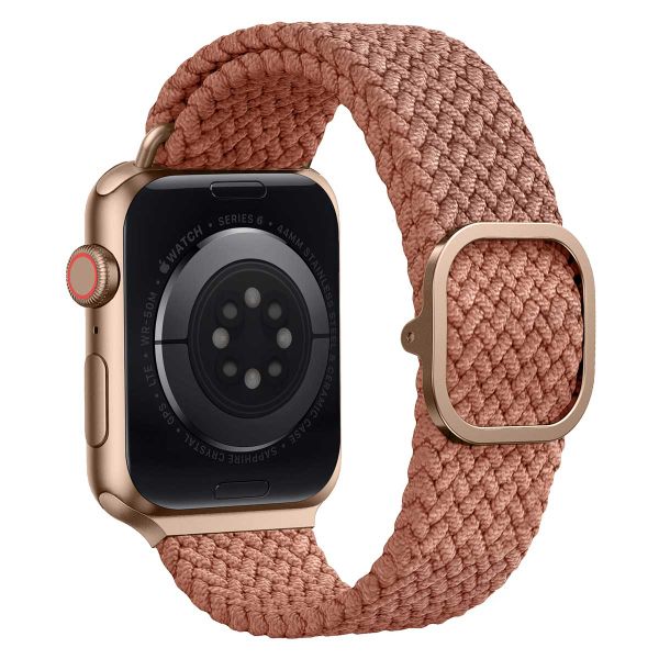Uniq Aspen Braided bandje Apple Watch Series 1 t/m 9 / SE (38/40/41 mm) | Series 10 / 11 (42 mm) - Grapefruit Pink