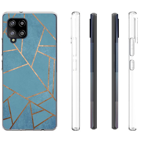 imoshion Design hoesje Samsung Galaxy A42 - Grafisch Koper / Blauw