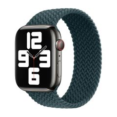 Apple Gevlochten solobandje Apple Watch | 44/45/46/49 mm - Maat 3 - Rainforest
