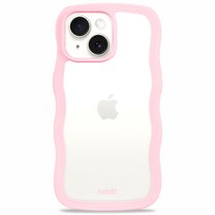 Holdit Wavy Case Apple iPhone 13/14/15/16e - Transparent / Pink