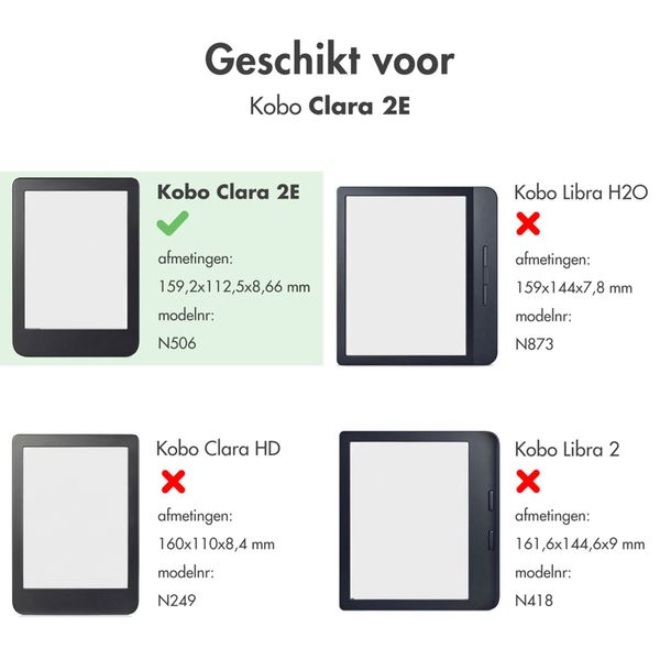 imoshion Stand Flipcase Kobo Clara 2E / Tolino Shine 4 - Lichtblauw
