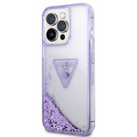 Guess Liquid Glitter Backcover iPhone 14 Pro - Paars