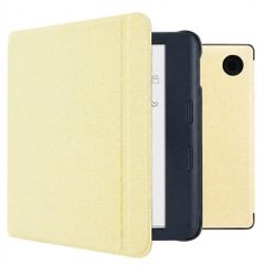 imoshion Canvas Sleepcover Bookcase met stand Kobo Libra Colour - Glitter Goud