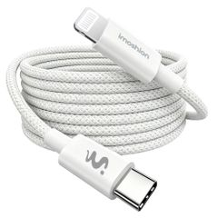 imoshion Braided USB-C naar Lightning kabel 30W - 2 meter - Wit