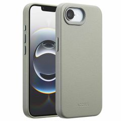 Accezz Leather Back Cover with MagSafe Apple iPhone 17e / 16e - Light Grey