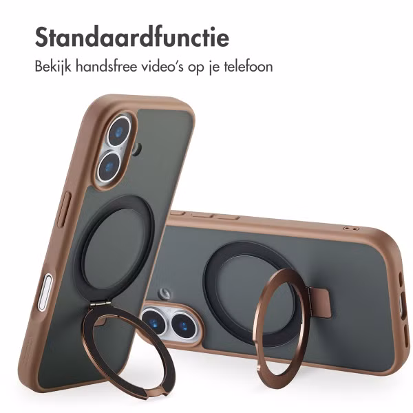 Accezz Ring Stand Backcover met MagSafe Apple iPhone 17 - Bruin